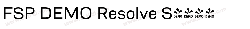 FSP DEMO Resolve S字体转换 FSP DEMO Resolve S字体转换